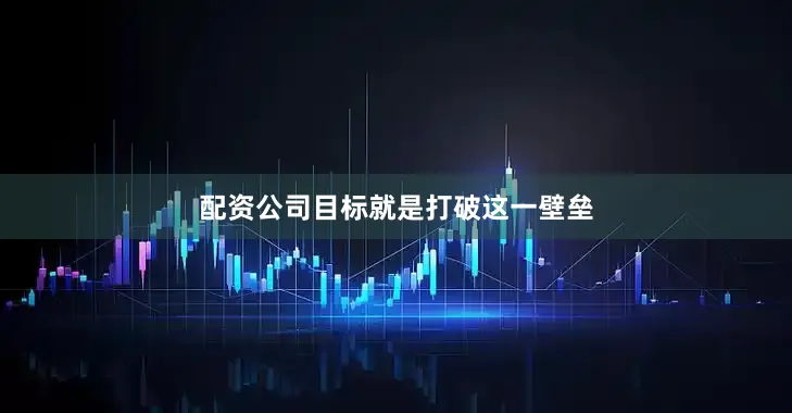 配资公司目标就是打破这一壁垒